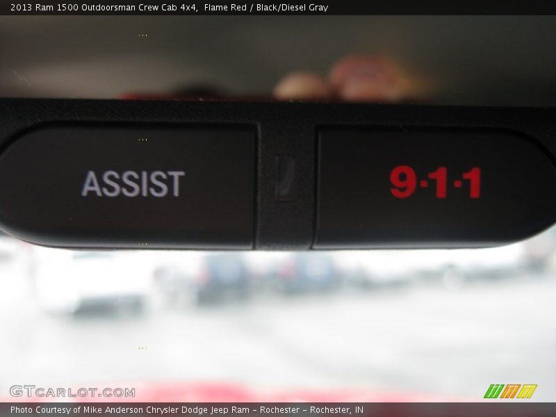 Flame Red / Black/Diesel Gray 2013 Ram 1500 Outdoorsman Crew Cab 4x4
