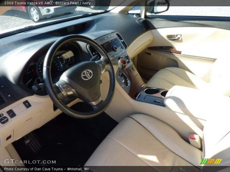 Blizzard Pearl / Ivory 2009 Toyota Venza V6 AWD