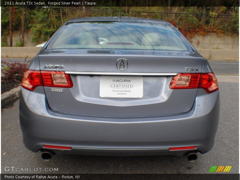 Forged Silver Pearl / Taupe 2011 Acura TSX Sedan