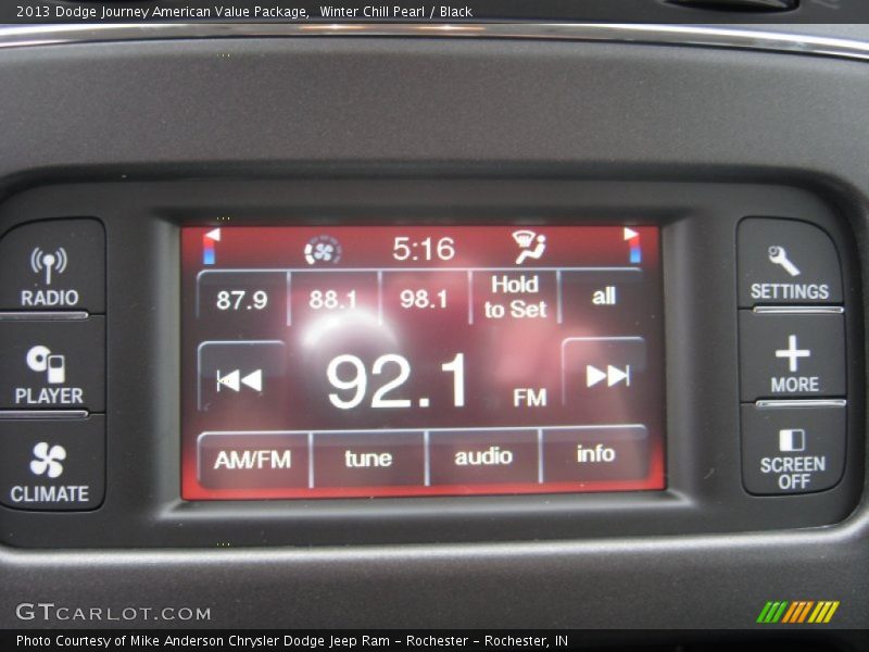 Winter Chill Pearl / Black 2013 Dodge Journey American Value Package