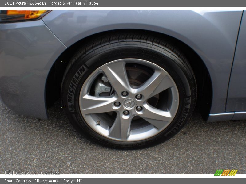 Forged Silver Pearl / Taupe 2011 Acura TSX Sedan