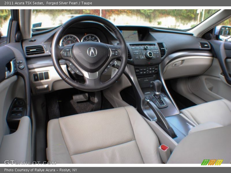 Forged Silver Pearl / Taupe 2011 Acura TSX Sedan