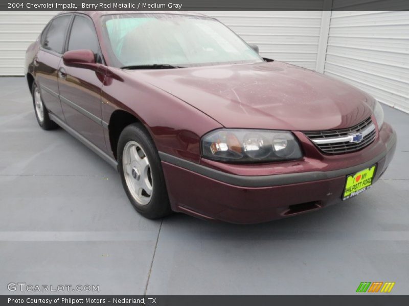 Berry Red Metallic / Medium Gray 2004 Chevrolet Impala