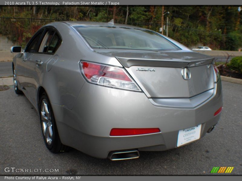 Palladium Silver Metallic / Taupe 2010 Acura TL 3.5 Technology