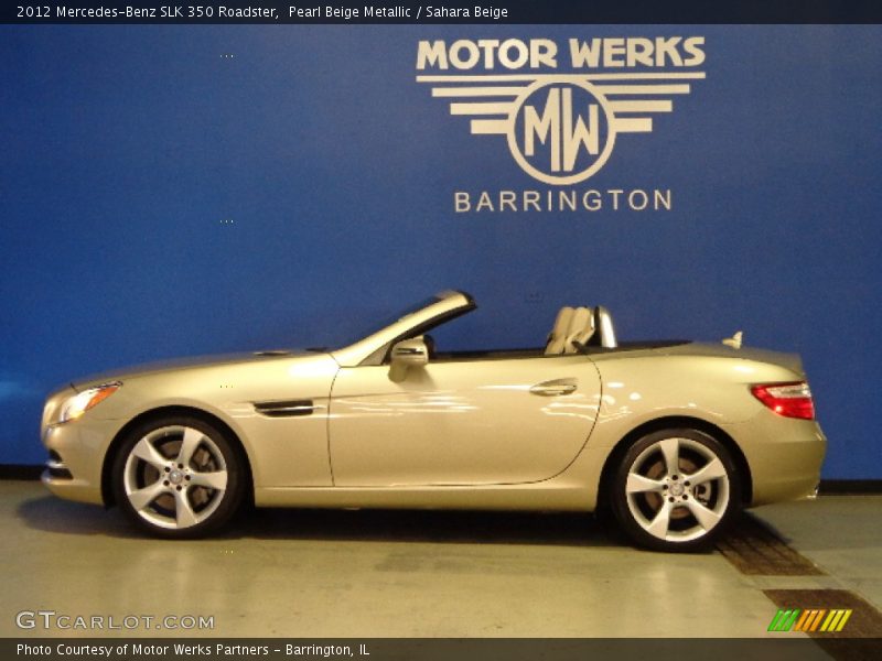 Pearl Beige Metallic / Sahara Beige 2012 Mercedes-Benz SLK 350 Roadster