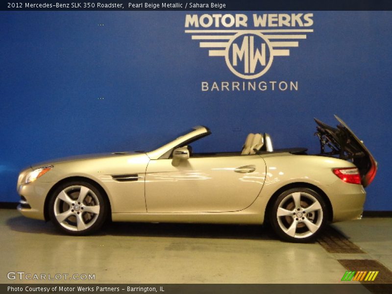 Pearl Beige Metallic / Sahara Beige 2012 Mercedes-Benz SLK 350 Roadster