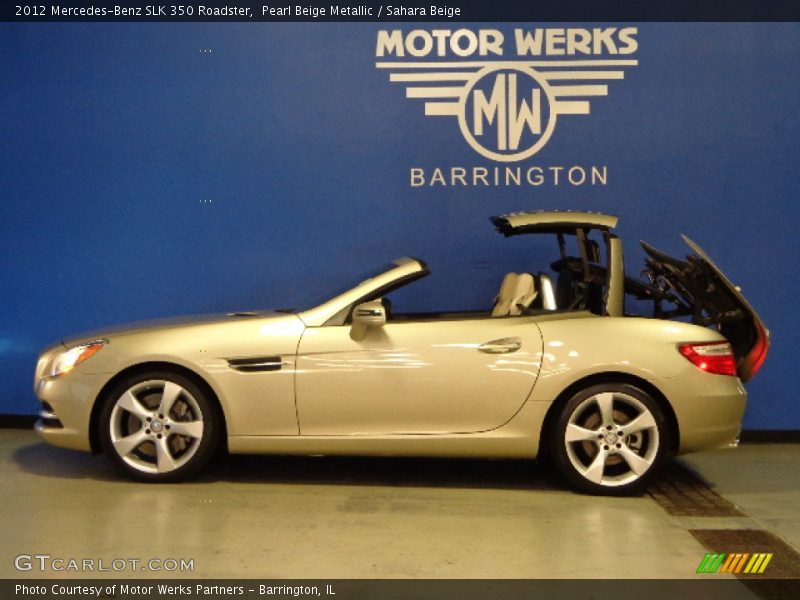 Pearl Beige Metallic / Sahara Beige 2012 Mercedes-Benz SLK 350 Roadster