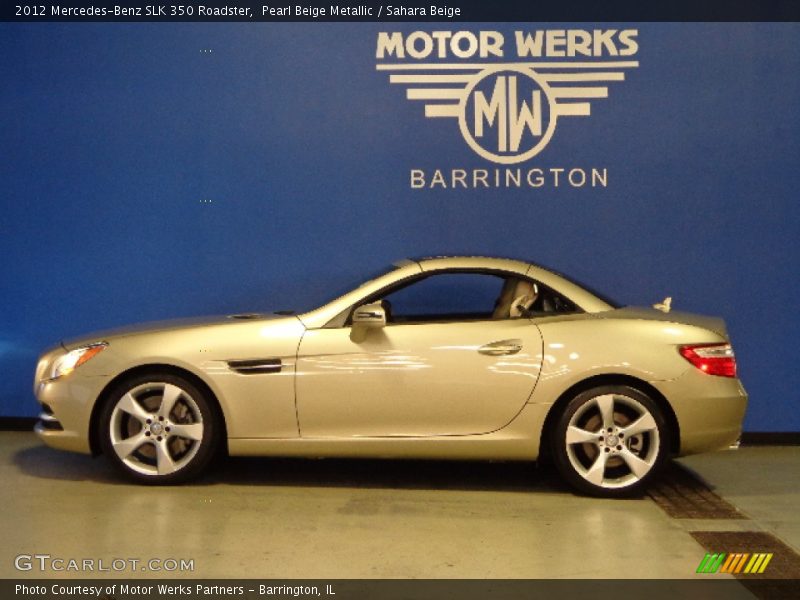 Pearl Beige Metallic / Sahara Beige 2012 Mercedes-Benz SLK 350 Roadster
