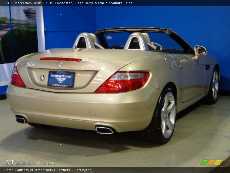 Pearl Beige Metallic / Sahara Beige 2012 Mercedes-Benz SLK 350 Roadster