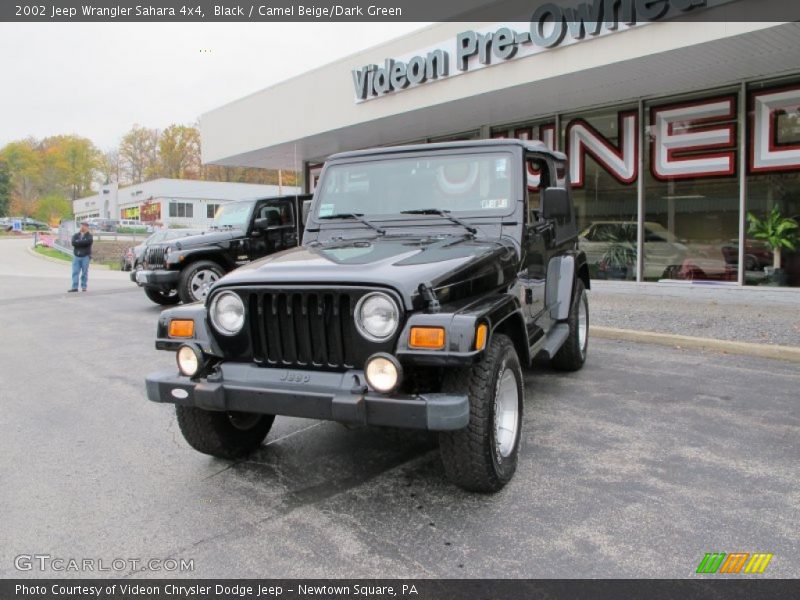 Black / Camel Beige/Dark Green 2002 Jeep Wrangler Sahara 4x4