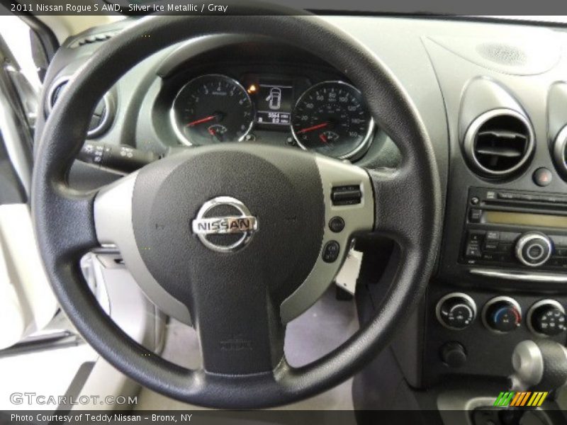 Silver Ice Metallic / Gray 2011 Nissan Rogue S AWD