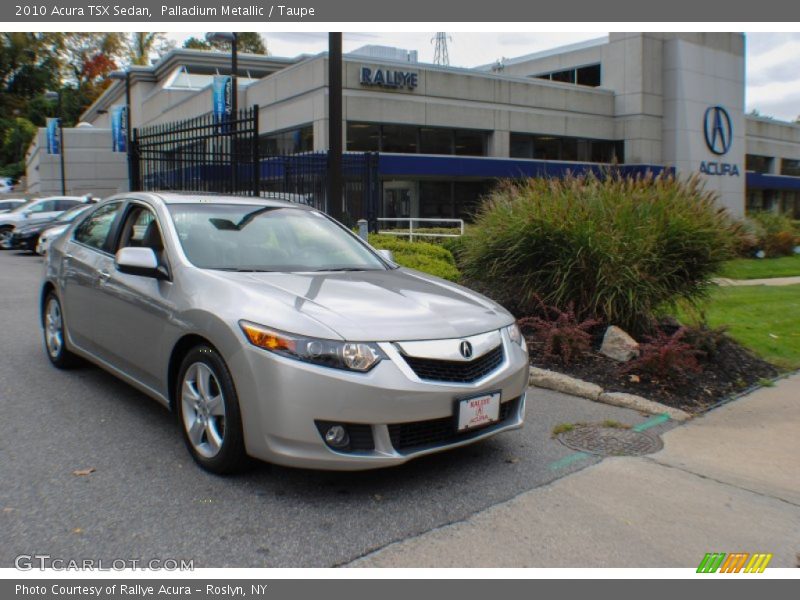 Palladium Metallic / Taupe 2010 Acura TSX Sedan