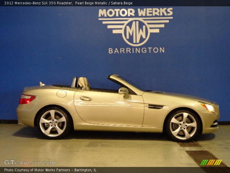 Pearl Beige Metallic / Sahara Beige 2012 Mercedes-Benz SLK 350 Roadster