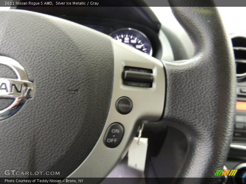 Silver Ice Metallic / Gray 2011 Nissan Rogue S AWD