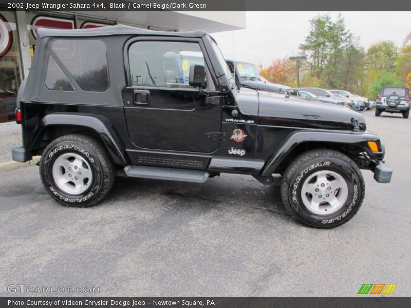 Black / Camel Beige/Dark Green 2002 Jeep Wrangler Sahara 4x4