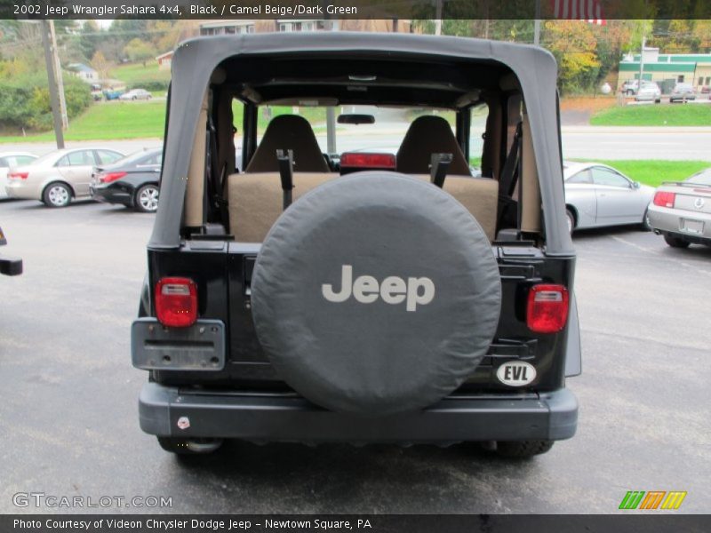 Black / Camel Beige/Dark Green 2002 Jeep Wrangler Sahara 4x4