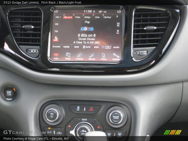 Pitch Black / Black/Light Frost 2013 Dodge Dart Limited