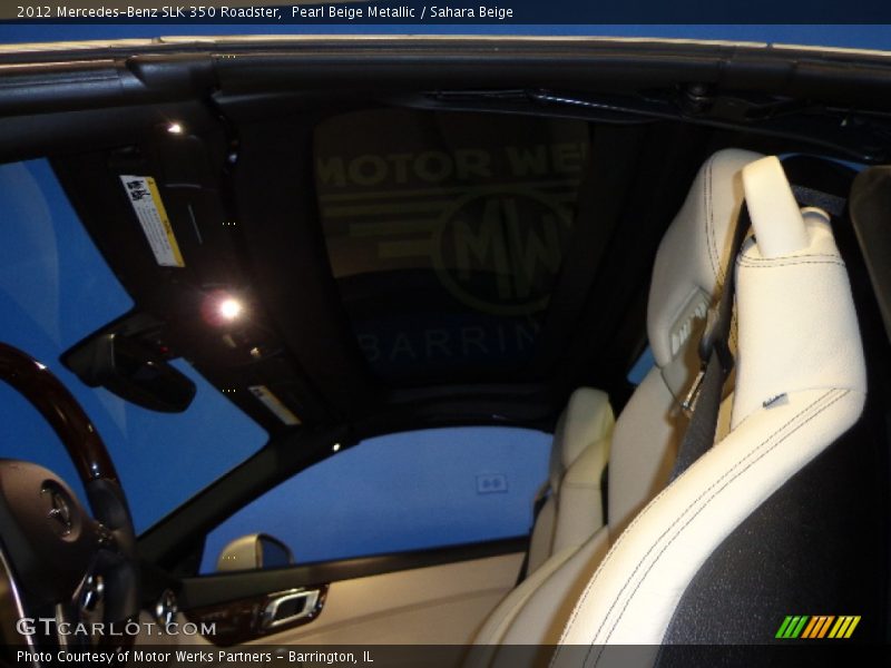 Pearl Beige Metallic / Sahara Beige 2012 Mercedes-Benz SLK 350 Roadster