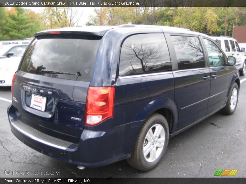 True Blue Pearl / Black/Light Graystone 2013 Dodge Grand Caravan Crew