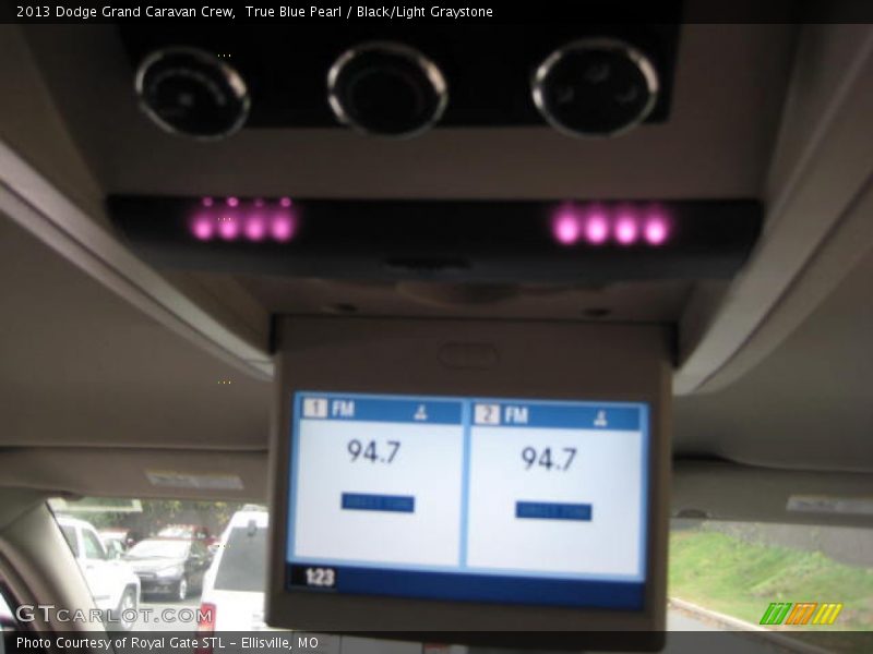 True Blue Pearl / Black/Light Graystone 2013 Dodge Grand Caravan Crew