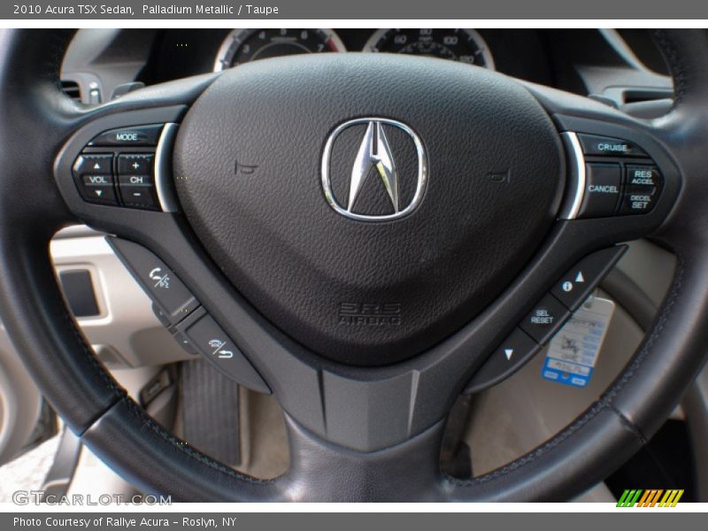 Palladium Metallic / Taupe 2010 Acura TSX Sedan
