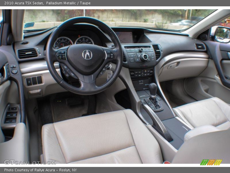 Palladium Metallic / Taupe 2010 Acura TSX Sedan