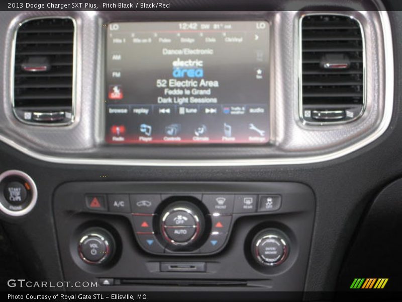 Pitch Black / Black/Red 2013 Dodge Charger SXT Plus