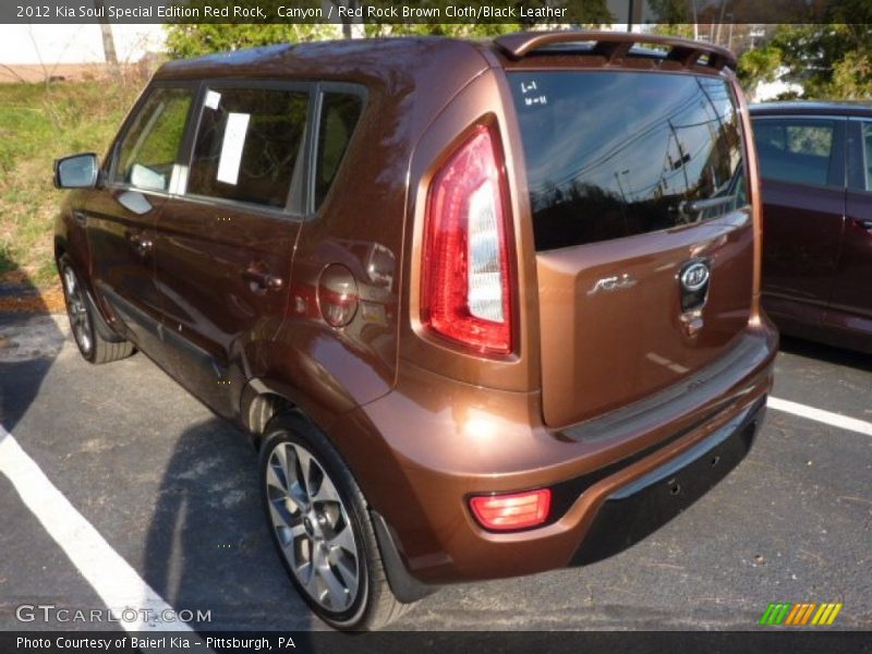 Canyon / Red Rock Brown Cloth/Black Leather 2012 Kia Soul Special Edition Red Rock