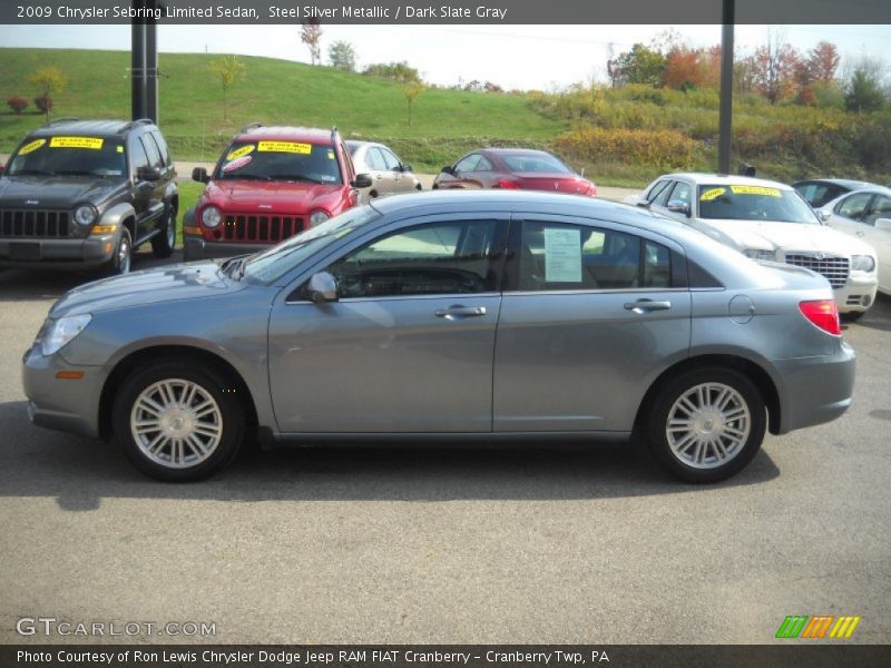 Steel Silver Metallic / Dark Slate Gray 2009 Chrysler Sebring Limited Sedan