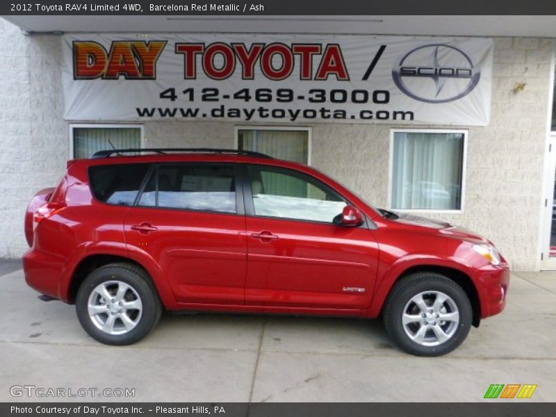 Barcelona Red Metallic / Ash 2012 Toyota RAV4 Limited 4WD