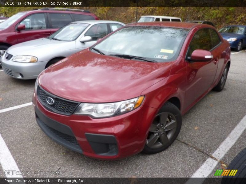 Spicy Red / Black 2010 Kia Forte Koup EX