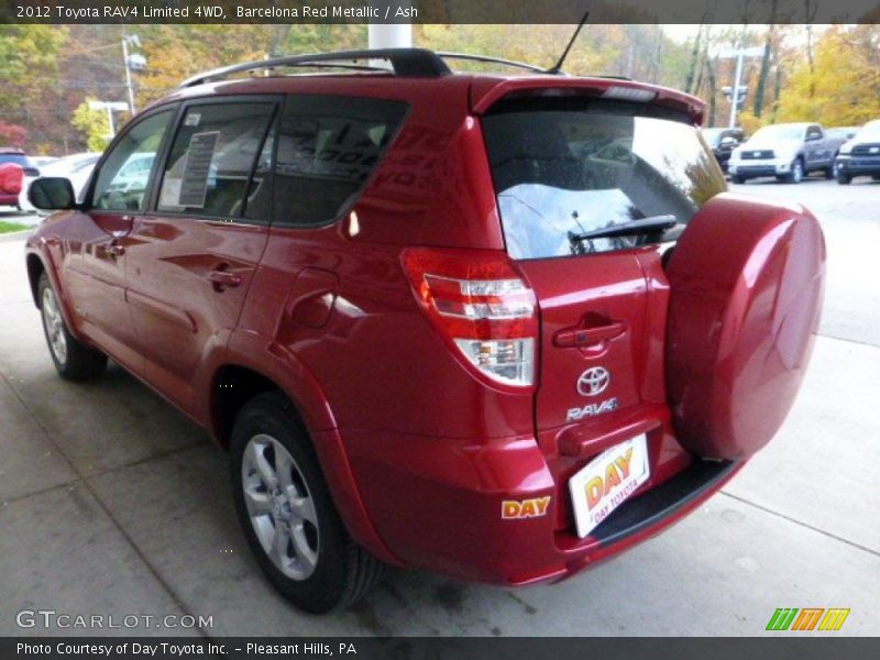 Barcelona Red Metallic / Ash 2012 Toyota RAV4 Limited 4WD