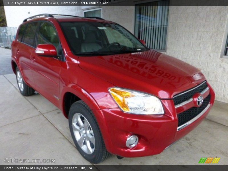 Barcelona Red Metallic / Ash 2012 Toyota RAV4 Limited 4WD