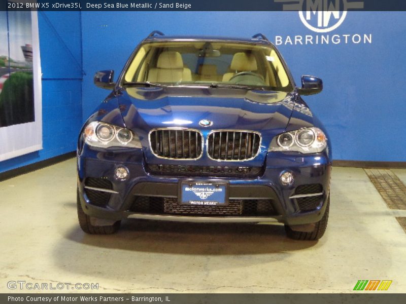 Deep Sea Blue Metallic / Sand Beige 2012 BMW X5 xDrive35i