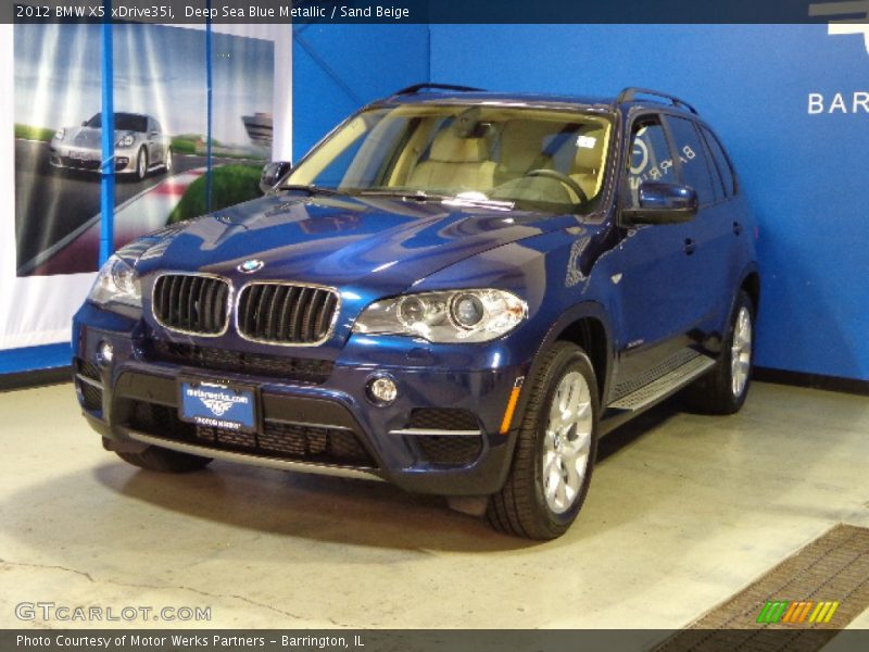 Deep Sea Blue Metallic / Sand Beige 2012 BMW X5 xDrive35i