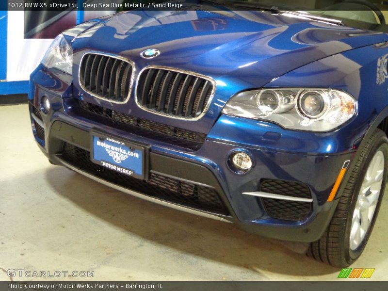 Deep Sea Blue Metallic / Sand Beige 2012 BMW X5 xDrive35i