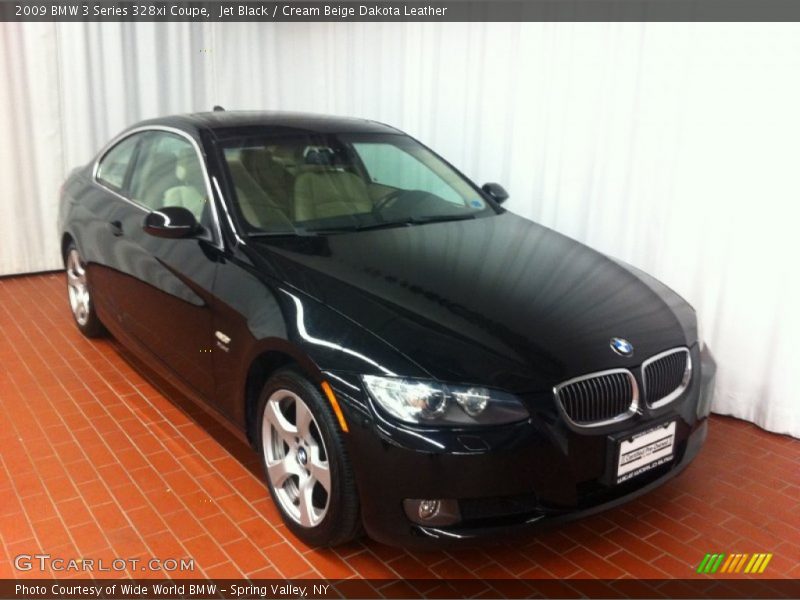 Jet Black / Cream Beige Dakota Leather 2009 BMW 3 Series 328xi Coupe