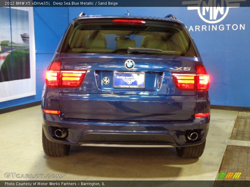 Deep Sea Blue Metallic / Sand Beige 2012 BMW X5 xDrive35i