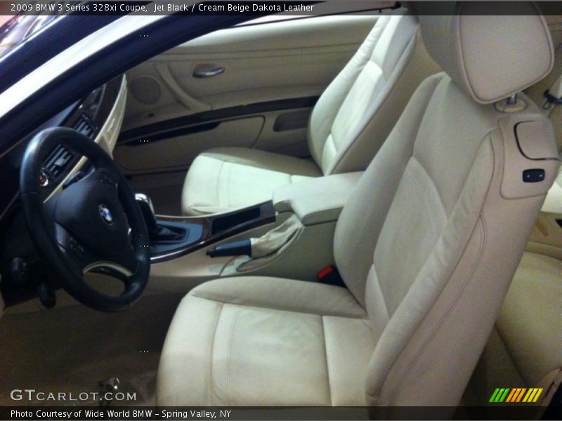 Jet Black / Cream Beige Dakota Leather 2009 BMW 3 Series 328xi Coupe