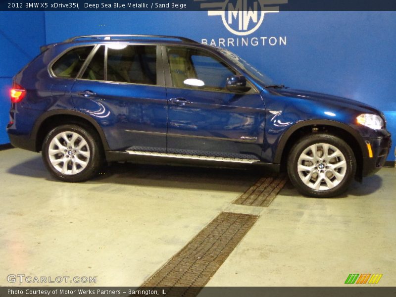 Deep Sea Blue Metallic / Sand Beige 2012 BMW X5 xDrive35i