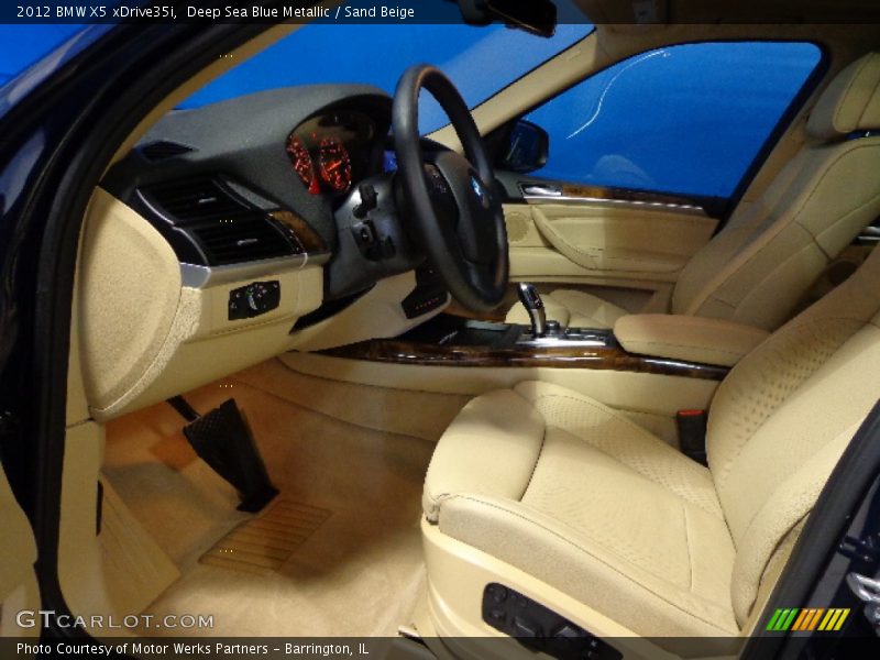 Deep Sea Blue Metallic / Sand Beige 2012 BMW X5 xDrive35i