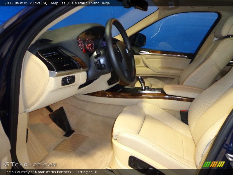 Deep Sea Blue Metallic / Sand Beige 2012 BMW X5 xDrive35i