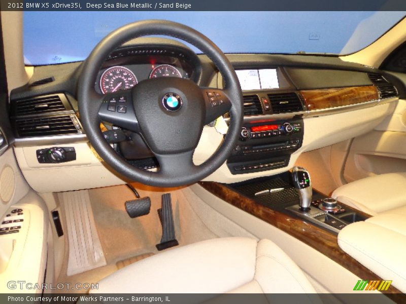 Deep Sea Blue Metallic / Sand Beige 2012 BMW X5 xDrive35i