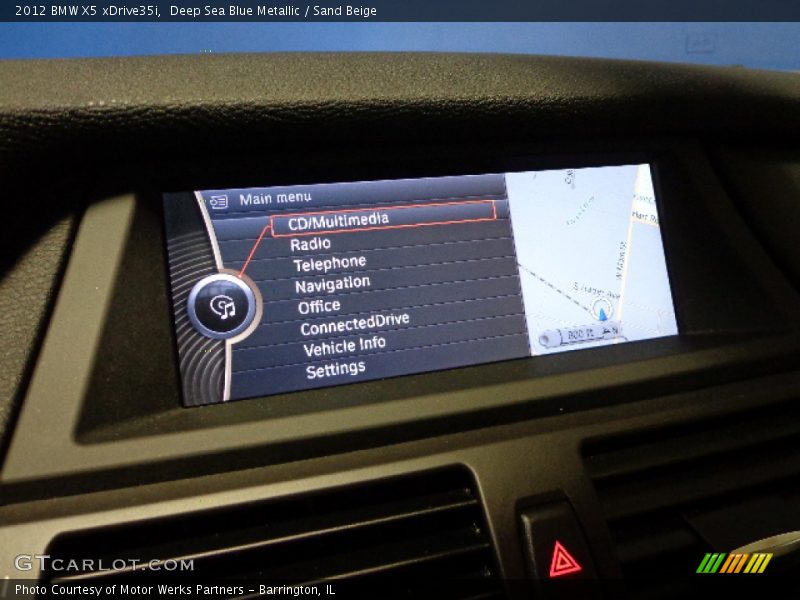 Deep Sea Blue Metallic / Sand Beige 2012 BMW X5 xDrive35i