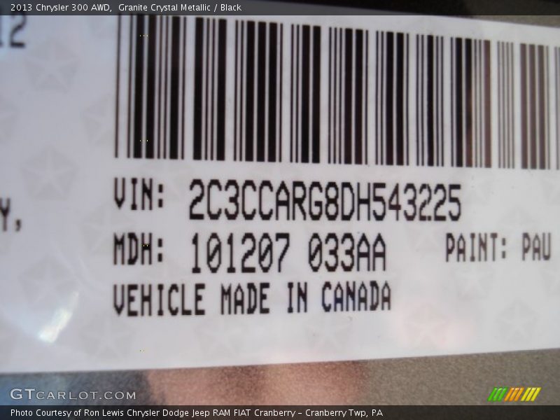Granite Crystal Metallic / Black 2013 Chrysler 300 AWD