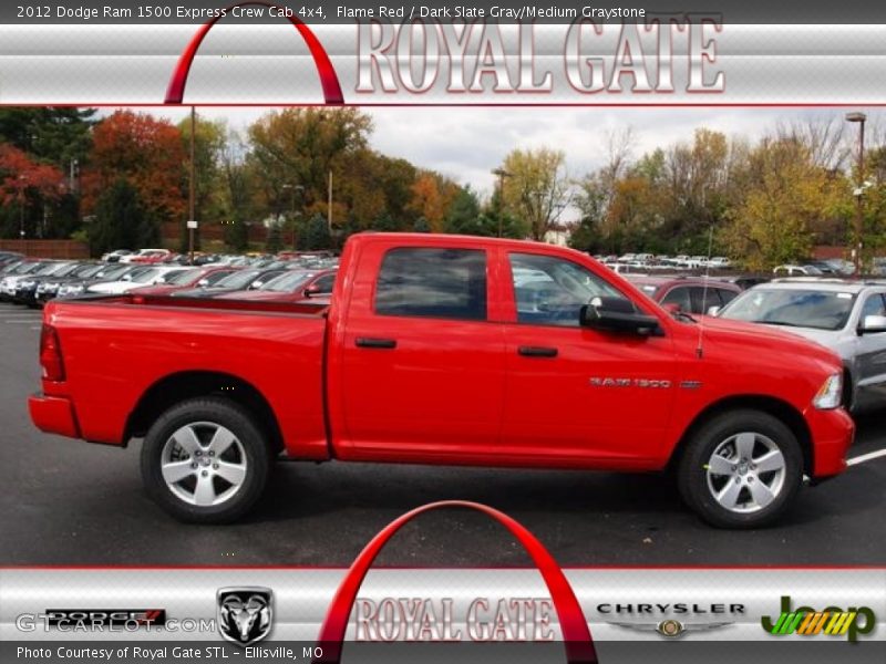 Flame Red / Dark Slate Gray/Medium Graystone 2012 Dodge Ram 1500 Express Crew Cab 4x4