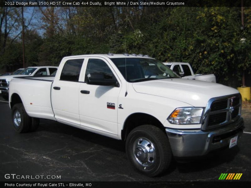 Bright White / Dark Slate/Medium Graystone 2012 Dodge Ram 3500 HD ST Crew Cab 4x4 Dually