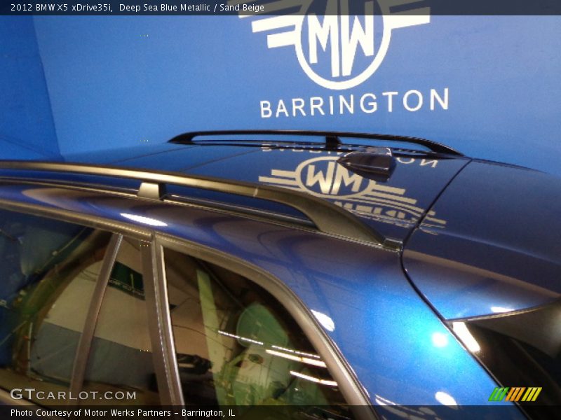 Deep Sea Blue Metallic / Sand Beige 2012 BMW X5 xDrive35i