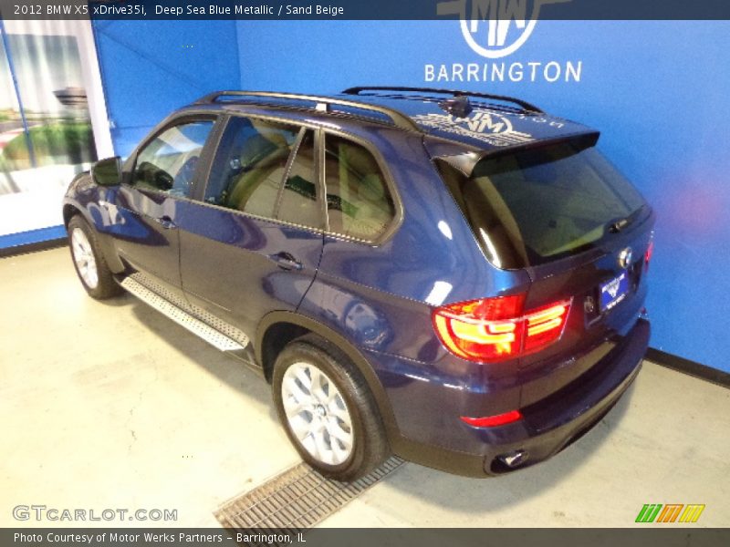 Deep Sea Blue Metallic / Sand Beige 2012 BMW X5 xDrive35i