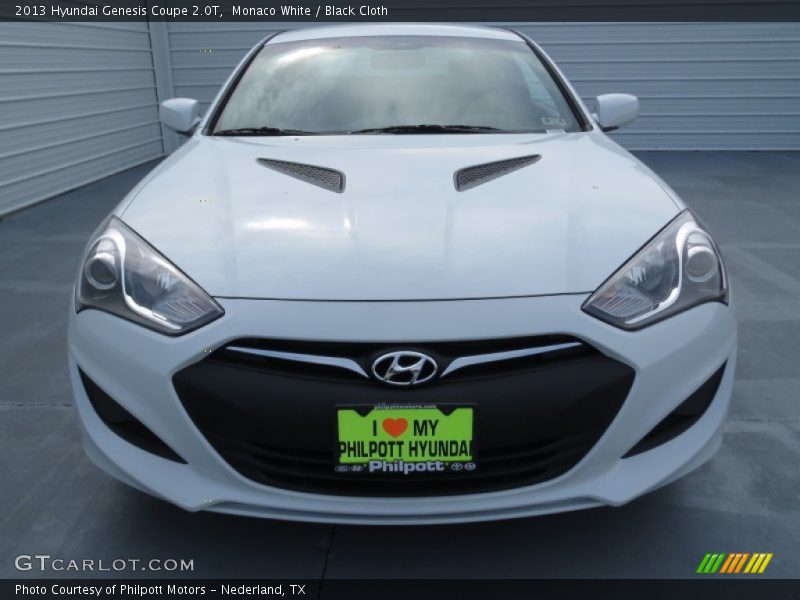 Monaco White / Black Cloth 2013 Hyundai Genesis Coupe 2.0T